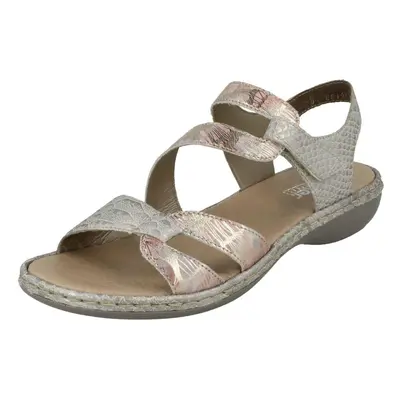 (UK 7.5, Grey) Ladies Rieker Casual Slingback Sandals