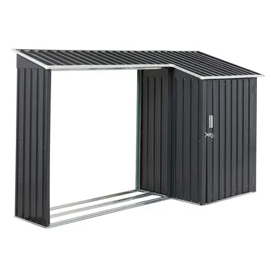 Garden Shed AOSTA Metal cm cm Black