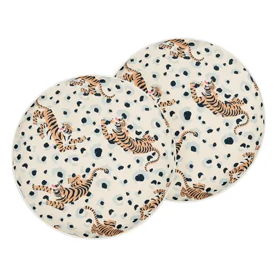 Set of Outdoor Cushions Animal Pattern ARENZANO x cm Beige