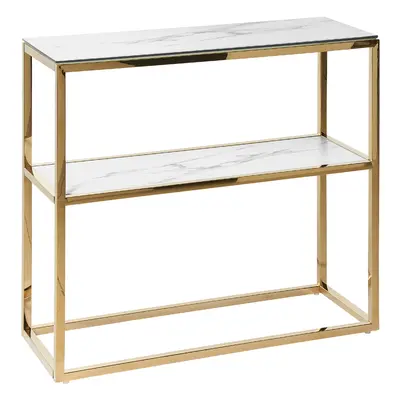 Console Table AZUSA Marble Effect Gold