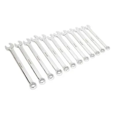 12pc Extra Long Combination Hand Spanner Set - to 32mm Metric Point Socket