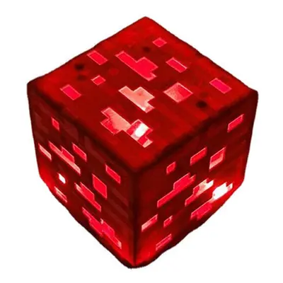 (Red) Rechargeable Ore Night Light Creative Minecraft Torch Game Lamp Children's Model Toy Home 