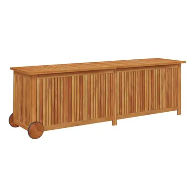 vidaXL Garden Storage Box with Wheels 150x50x58 cm Solid Wood Acacia Chest