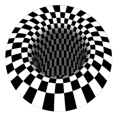 3D Space Round Carpet Checkered Vortex