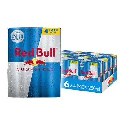 Red Bull Energy Drink Sugar Free x 250ml (Pack of 6)