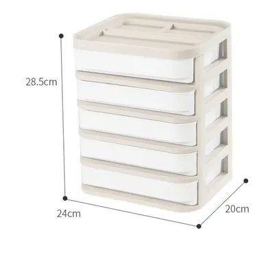 (#06) Plastic Cosmetic Drawer Makeup Organizer Jewelry Container