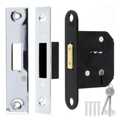 Pack x10 Yale Essentials Lever Mortice Deadlock 2.5 Inch mm Backset Chrome