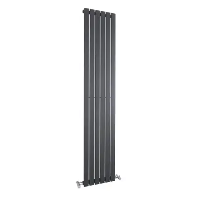 Square Vertical Single Panel Radiator - 1800mm x 354mm - BTU - Anthracite