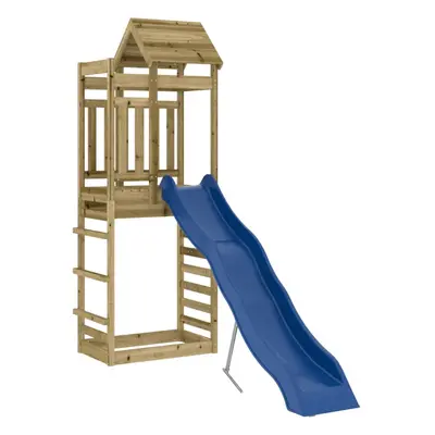 (solid impregnated pinewood) vidaXL Outdoor Playset Garden Playhouse Play Tower Set Impregnated 