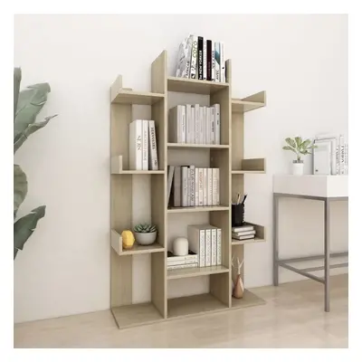 vidaXL Book Cabinet Sonoma Oak Engineered Wood Organiser Storage Bookshelf