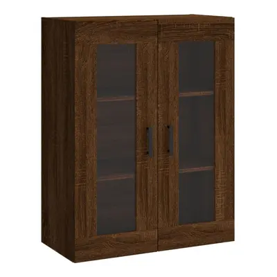 (brown oak) vidaXL Wall Mounted Cabinet Bathroom Cabinet Storage Cabinet Cupboard White