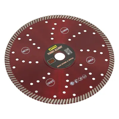 Turbo Allmat Diamond Blade - 230mm Diameter - 22mm Bore - Stone Concrete & Metal