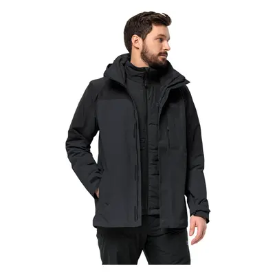 (L, Phantom) Jack Wolfskin Mens Romberg In Waterproof Windproof Hooded Jacket