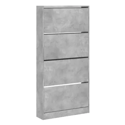 (concrete grey, x x 163.5 cm) vidaXL Shoe Cabinet with Flip-Drawers Shoe Storage Shelf Shoe Rack