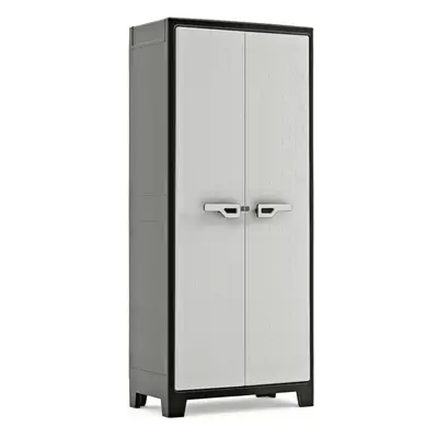 Keter Storage Cabinet with Shelves Black and Grey cm Cupboard Organiser