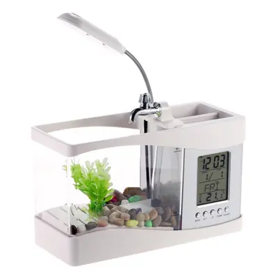 (Default Title) Desktop Fish Tank with LED Clock