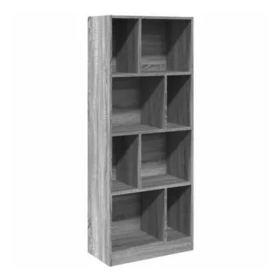 vidaXL Bookcase Bookshelf Rack Storage Cabinet Grey Sonoma Engineered Wood