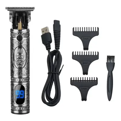 (Silver Man) Rechargeable Hair Clippers For Men Powerful