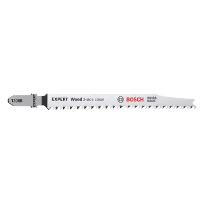 Bosch 25x Expert ?Wood 2-Side Clean? T B Jigsaw Blade (for Plywood, Solid wood furniture board, 