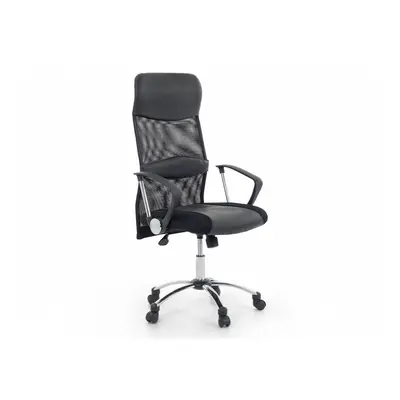 Beliani Design Black Leather Adjustable Office Chair