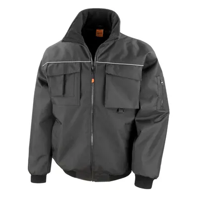 (M, Black) WORK-GUARD by Result Mens Sabre Pilot Jacket