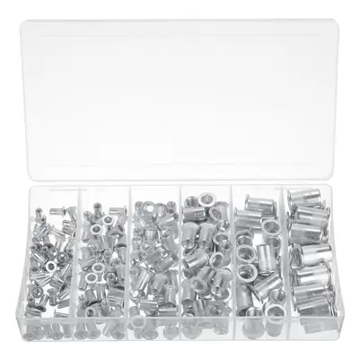 190Pcs M3-M10 Rivnut Riveter Rivet Nut Nutserts Guns Riveting Assortment Tool Kit Nutsert