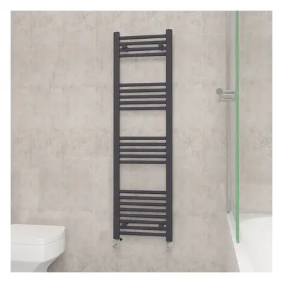 (1400x400mm, Anthracite) NRG Straight Central Heating Towel Rail Bathroom Heated Rad Radiators L