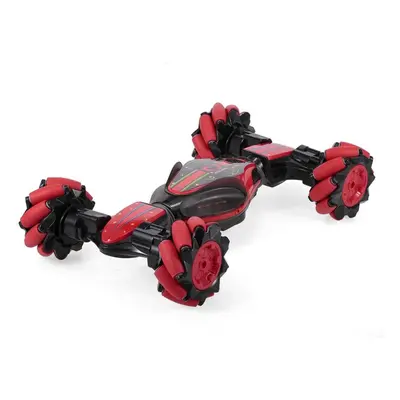 (Red) 2.4GHz 4WD RC Stunt Car with Gesture Sensor Watch and Controller