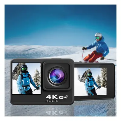 Waterproof Lens 4K Action Camera with 2.0 inch Touch Screen Dual Screen Sport Cameras WIFI Remot