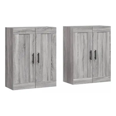 vidaXL Wall Mounted Cabinets Side Cabinet pcs Grey Sonoma Engineered Wood