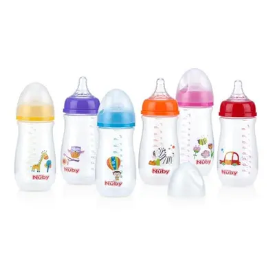 Nuby oz Wide Neck Bottle with Anti-Colic Air System - Case of