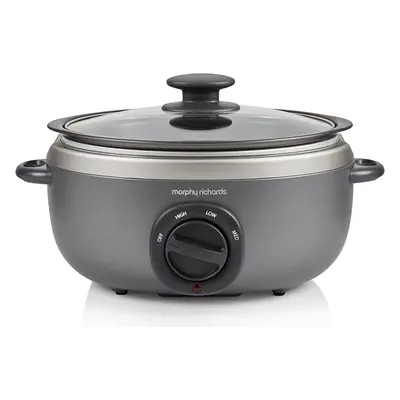 Morphy Richards Sear And Stew Oval Slow Cooker 3.5 Litre - Titanium