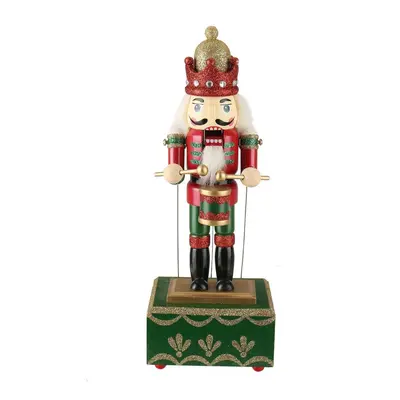 (A) Large Wooden Guard Nutcracker Soldier Toys Music Box Xmas Christmas Gift Decor