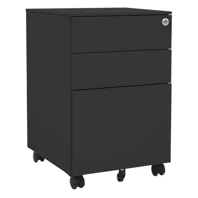 vidaXL Mobile File Cabinet Anthracite Steel Office Storage Filing Cabinet