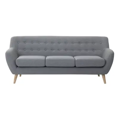 3 Seater Fabric Sofa Grey MOTALA