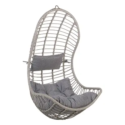 Rattan Hanging Chair Grey PINETO