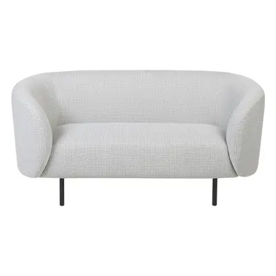 2 Seater Fabric Sofa Black and White LOEN