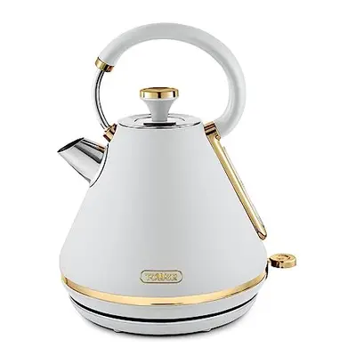 Tower T10044WHT Cavaletto Pyramid Kettle with Fast Boil, Detachable Filter, 1,7L, 3000W, Optic W