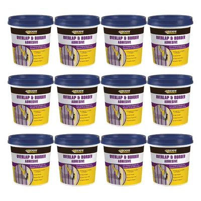 Everbuild Ready Mixed Overlap and Border Adhesive Ready to Use White 500g Tub - Pack of