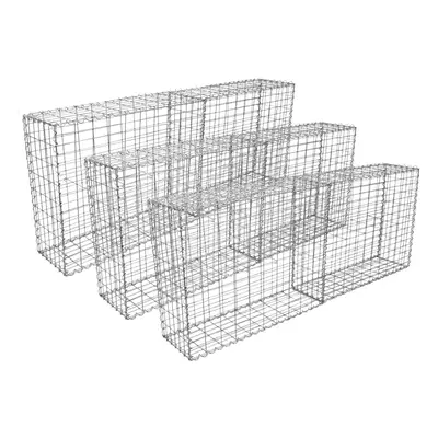 Gabion Baskets Outdoor Cages Stone Wire Mesh Planter / x x 30cm / Pack