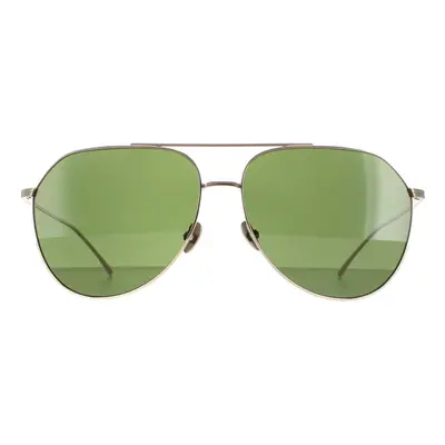 Lacoste Sunglasses L209S Shiny Gold Green