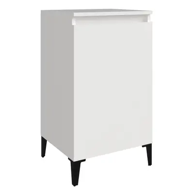 (high gloss white, pcs) vidaXL 1/2x Bedside Cabinet White 40x35x70 cm Engineered Wood Multi Colo