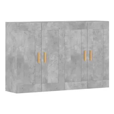 vidaXL Wall Mounted Cabinets Side Cabinet pcs Concrete Grey Engineered Wood