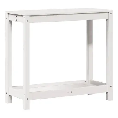 vidaXL Potting Table with Shelf Garden Potting Bench White Solid Wood Pine