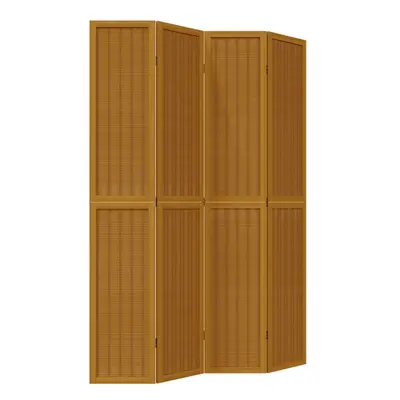 (40 x cm/ piece) vidaXL Room Divider Panel Office Privacy Screen Brown Solid Wood Paulownia