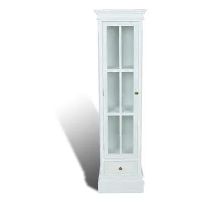 vidaXL Chic Bookcase Cabinet with Shelves White Wooden Home Display Unit