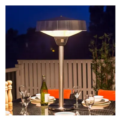 La Hacienda Silver Tabletop Halogen Heater