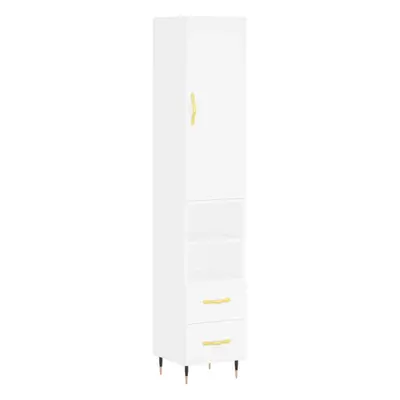 (white, drawers shelves) vidaXL Highboard Sideboard Tall Storage Cabinet Side Cabinet Engineered