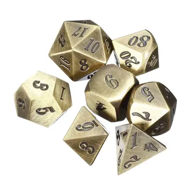 (cream) Antique Color Heavy Dice Set Polyhedral Dices Role Playing Games Gadget RPG