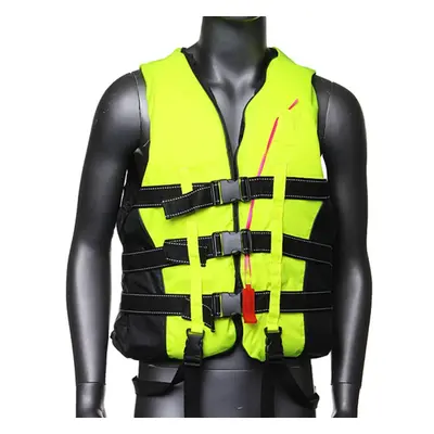 (Yellow, 2XL) Adult Kids Life Jacket Kayak Ski Buoyancy Aid Vest Sailing Watersport